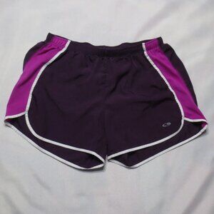 CHAMPION C9 womens SHORTS purple DRI FIT drawstring WHITE running SUMMER SIZE S